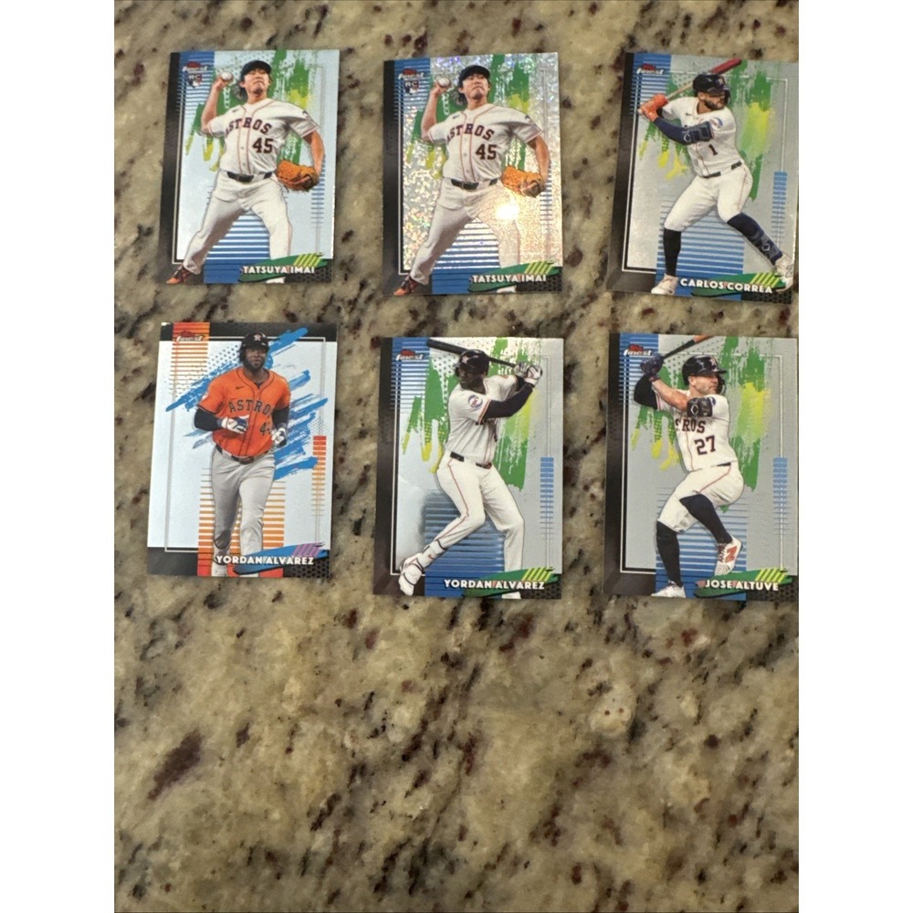 2026 Topps Finest Houston Astros 4-Card Team Set Lot Tatsuya Imai Mini Diamond
